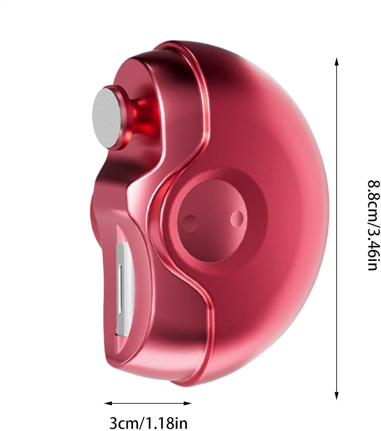 Huvqianu Professional Electric Nail Clippers, Cordless, Rechargeable, Safe for Seniors & Kids, Modern Style, Red, ABS Material