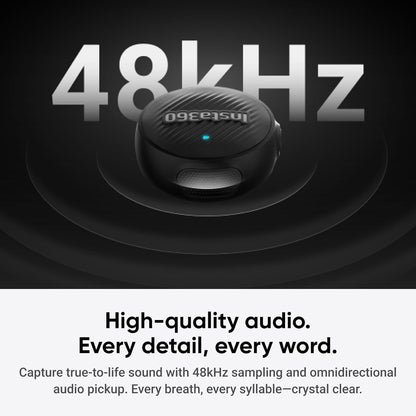 Insta360 Mic Air Transmitter, 7.9g Ultralight, Wireless Microphone for Insta360 X5/Ace Pro 2, Noise Cancelling, Vlog, Streaming