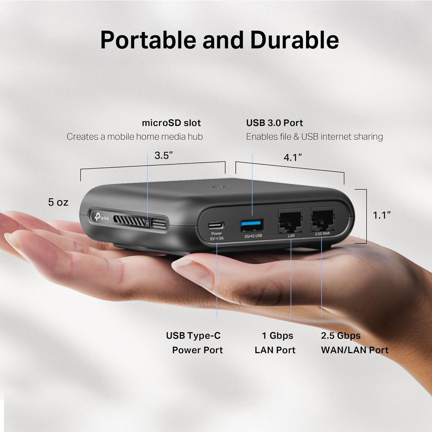 TP-Link Dual-Band WiFi 6 AX3000 Travel Router (TL-WR3002X) – Pocket-Sized, Multi-Gig, OpenVPN, WireGuard, USB 3.0, Phone Tethering, Public WiFi Sharing, Hotel/Cruise Ready, Multi-Mode