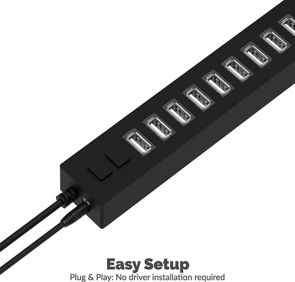 SABRENT USB hub, USB Adapter 2.0, 4 Port USB Extension with ON/Off switches, Multiple USB Splitter for SSD, PS4 PS5, PlayStation 5, Laptop, PC, Printer, MacBook, USB Stick, Notebook (HB-UMLS)