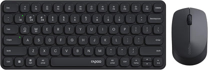 RAPOO Keyboard and Mouse Wireless - 9010M Multi-Device Wireless Keyboard Mouse Combo, 2.4GHz/Bluetooth 5.0/4.0 Wireless Keyboard Mouse Set for Windows/Mac/Linux/Chrome, Support 4 Devices, Silent Click