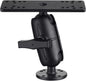 Strg Kayak Fish Finder Mount with 1.5" C Size Ball Rectangular Plate and Round Base, 3.75" Medium Arm Fish Finder Mount Boat Marine Electronic Mounts for Garmin, Lowrance and More Fish Finders