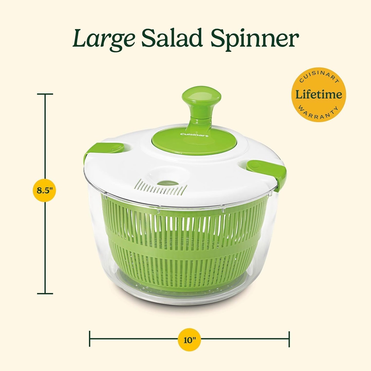Cuisinart Salad Spinner with Easy-to-Spin Knob (CTG-00-SASC)