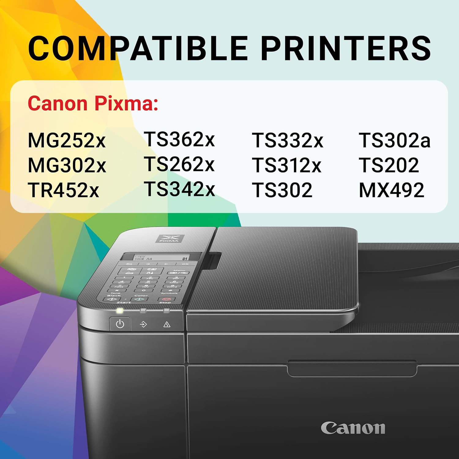 Canon PG-245 Black Ink Cartridge – Compatible for PIXMA iP2820, MG2420, MG2920, MX492, TS3120 Printers – Smudge Resistant Ink - PuriLite