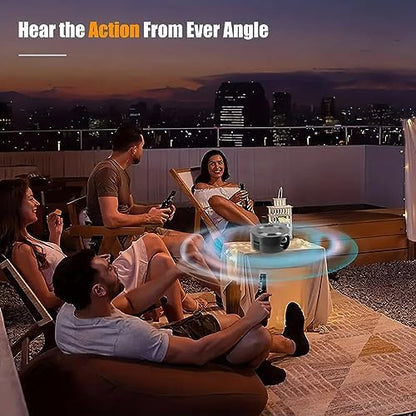 1080P Mini LED Projector, Portable Smart Projector Built in Speaker, Low Noise Pocket Video Projector with Remote Control for Home Theater, Support Mobile Power Supply, Big Screen