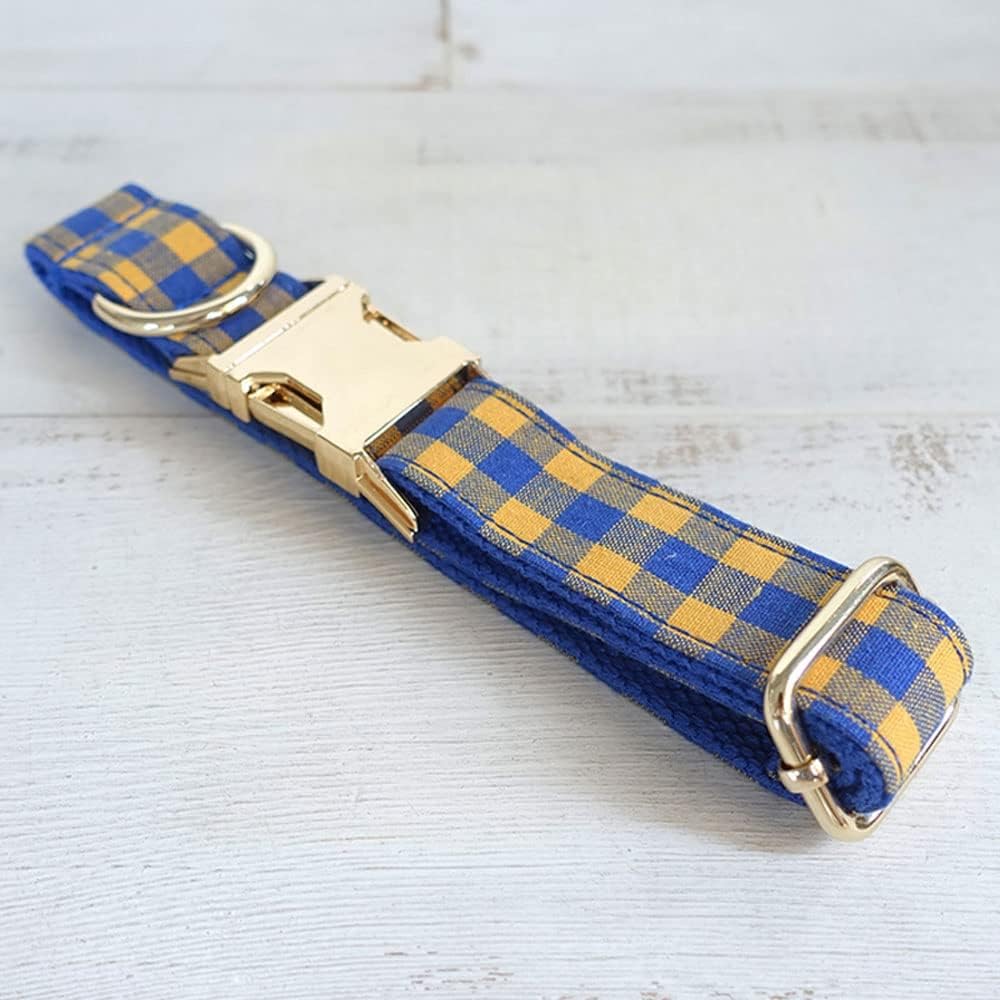 PETDURO Personalized Buffalo Plaid Dog Collar Red Black - Engraved Name and Phone Number on Black Metal Buckle - Custom for Small Medium Large Boy Girl Dogs - Add Leash Bow Tie via Customize Now