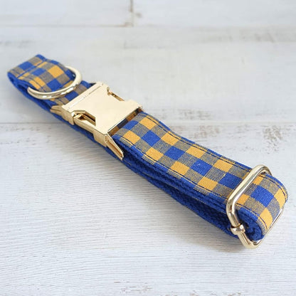 PETDURO Personalized Buffalo Plaid Dog Collar Red Black - Engraved Name and Phone Number on Black Metal Buckle - Custom for Small Medium Large Boy Girl Dogs - Add Leash Bow Tie via Customize Now