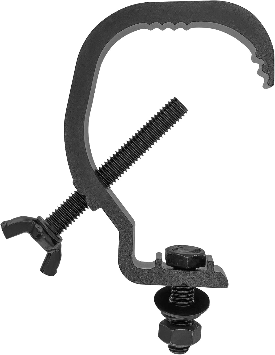 KOHAND 10 Pack Stage Light Clamp Hook, Aluminum Alloy Truss C-Clamp, Heavy Duty Stage Lights Truss Clamp for DJ Lighting Par Lights Spot Lights, Fit for 1.18-2 Inch OD Tube/Pipe, Black