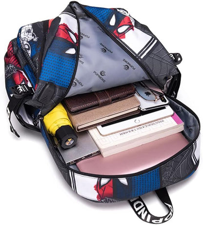 Boys' backpack School Backpack,Stylish backpack with USB port.Laptop Backpack can hold 15.6in Notebook (Red)