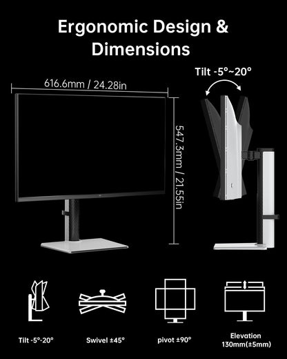 KTC 32 Inch 2K Computer Monitor, IPS 1440p Monitor with Ultra-Thin Bezels, HDR10, Freesync/G-sync, HDMI/DP Ports, Tilt Adjustable, Eyecare, Ideal for Business, Office, and Casual Gaming