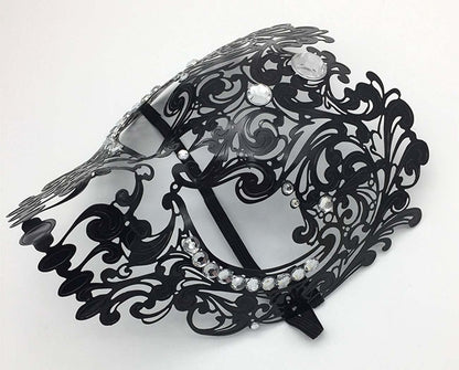 Sheliky Masquerade Mask Mardi Gras Costume Mask Christmas Cosplay Metal Party Mask