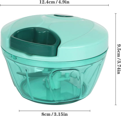 Cambom Manual Food Chopper Vegetable Cutter, Hand String Vegetable Chopper Onions Cutter for Vegetable Fruits Nuts BPA Free Food Safe Material, 550ml Gray
