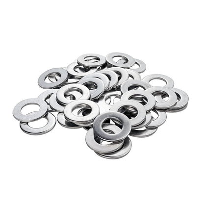 Fajoeda M6 Flat Washers 120Pcs M6 304 Stainless Steel Flat Washer for Bolts Screws, M6 x 12 mm x 1.5 mm