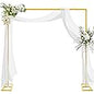 8FT Adjustable Square Backdrop Stand, Wedding Arch Frame, Heavy Duty Backdrop Stand, Adjustable Metal Backdrop Stand with Storage Bag, Backdrop Frame for Baby Shower Birthday Party, Anniversary