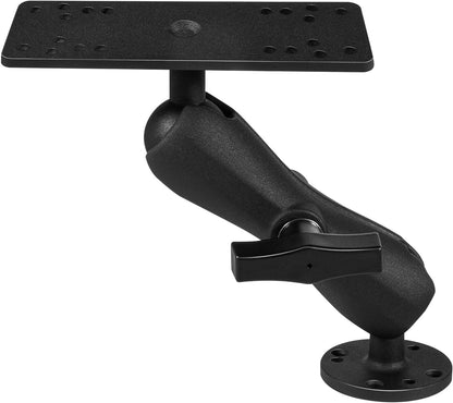 Aluminum Fish Finder Mount with 1.5" / C Size Ball, Medium Arm Marine Electronic Depth Finder Mount for Boat, 360° Rotation, Fits for Garmin, Lowrance, Humminbird, and More