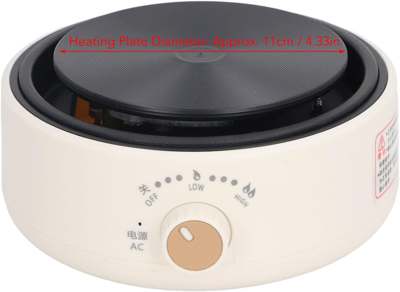 Electric Mini Stove Portable 4 Hot Plate 500W 110V Electric Ceramic Stove for Boiling Water, Making Tea and Coffee (Black)