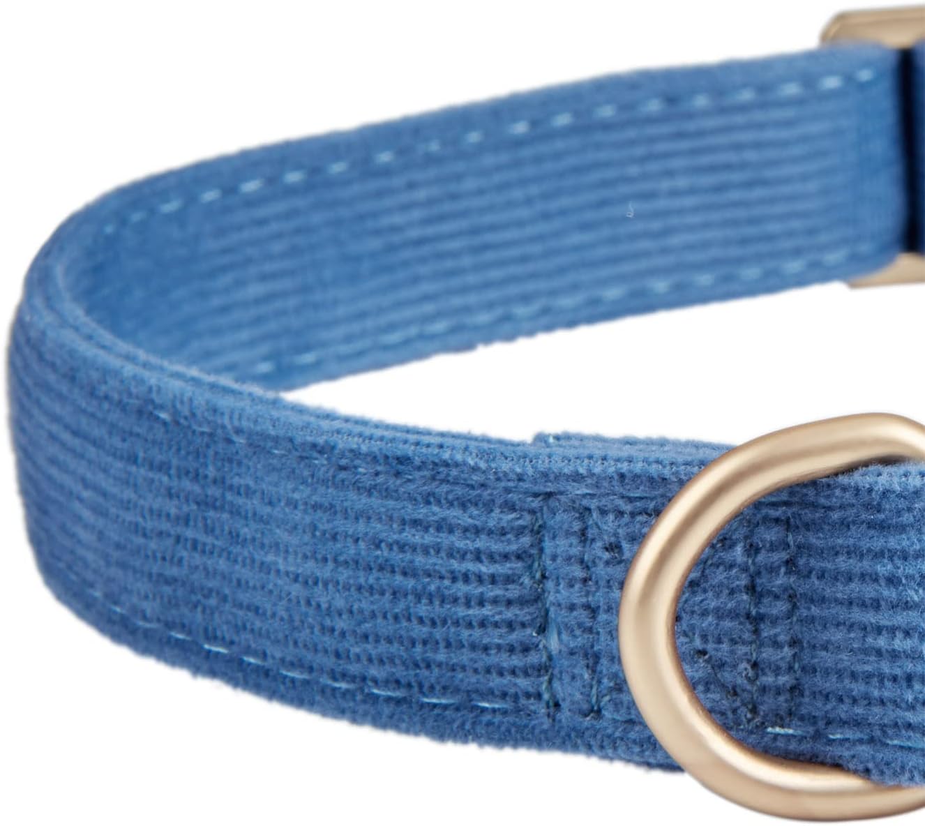 YUDOTE Soft Cotton Dog Collar with Metal Buckle Adjustable Heavy Duty Comfy Corduroy Collars for Small Medium Large Dogs,Black,Small