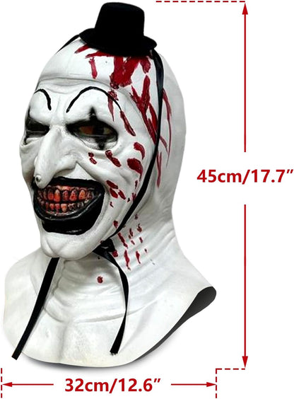 Adult Terrifier Mask Art the Clown Costume Mask Scary Halloween Killer Clown Headgear Cosplay Costume Props