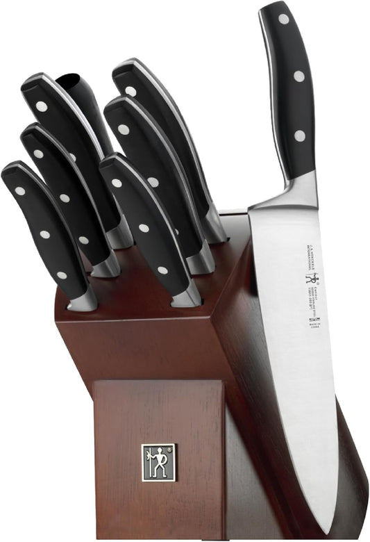 Zwilling J.A. Henckels HI Forged Contour 9 PC Block Set, Black/Silver