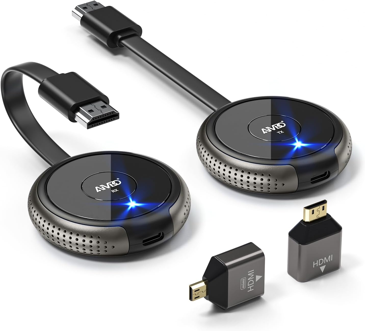 Wireless HDMI Transmitter and Receiver Kit, AIMIBO 4K Wireless HDMI Extender Smooth 5G Video/Audio for Laptop, Cable Box, Camera, Phone, Football Live Streaming to Monitor, Projector, HDTV -165FT/50M