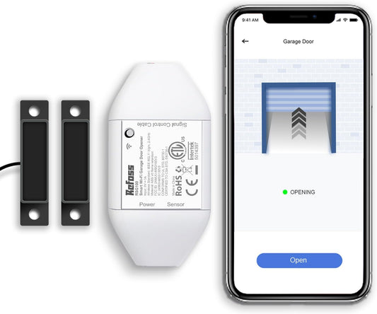 Refoss Smart Wi-Fi Garage Door Opener, Compatible with Google Assistant, Alexa, APP Remote Control - PuriLite