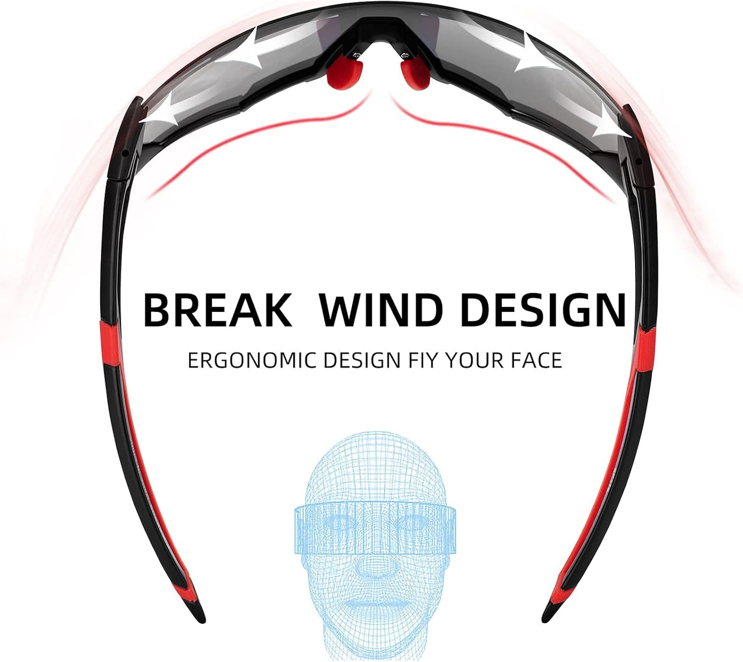 ROCKBROS Photochromic Sunglasses for Men Cycling Sunglasses Sports Bike Glasses