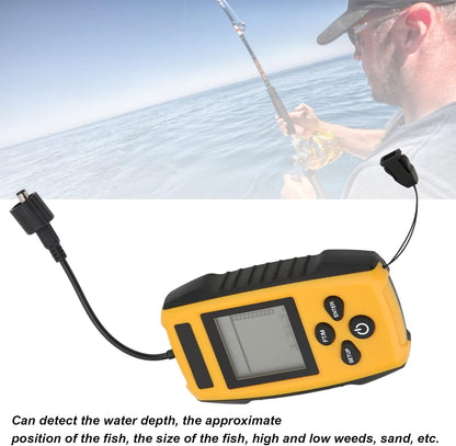 Fafeicy Sonar Fish Finder, Fish Detector, Wired Depth Finder with HD LCD Display, for Boat Fishing Kayak Saltwater
