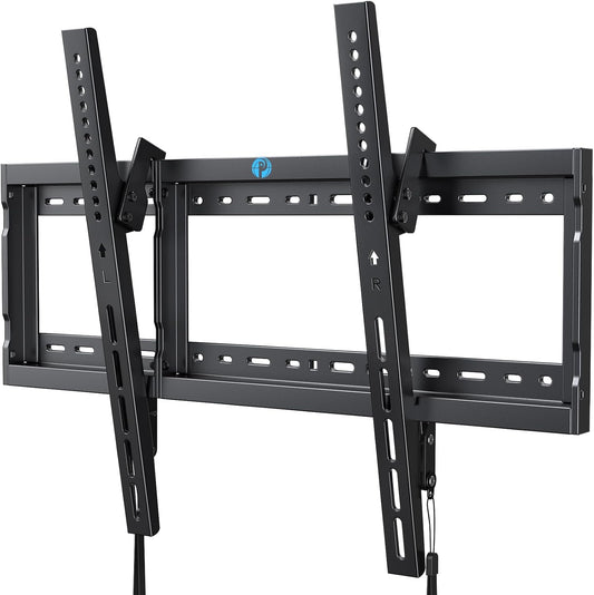 Pipishell Tilt TV Wall Mount Bracket Low Profile for Most 37-75 Inch LED LCD OLED Plasma Flat Curved TVs, Large Tilting Mount Fits 16"-24" Wood Studs Max VESA 600x400mm Holds up to 132lbs