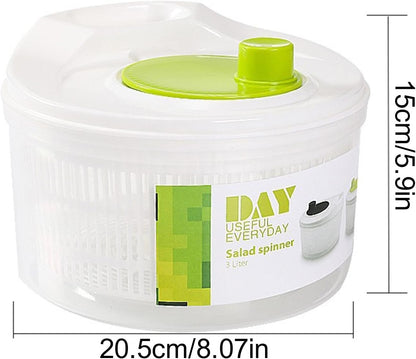 Vegetable Spinner | Fruit Dryer Spinner - Salad Dryer for Washing, Spinner, and Draining Greens, Fruits, and Vegetables