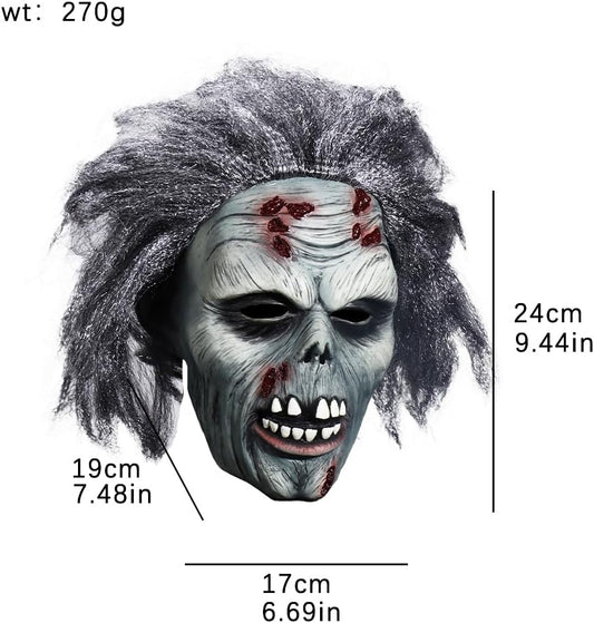 Lofytain Halloween Zombie Latex Mask – Realistic and Horrifying - PuriLite