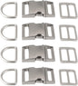 aoozleny 4 sets Buckles Hook Clip, D Dee Ring Side Release Adjustor Triglides Pet Dog Collar Buckles