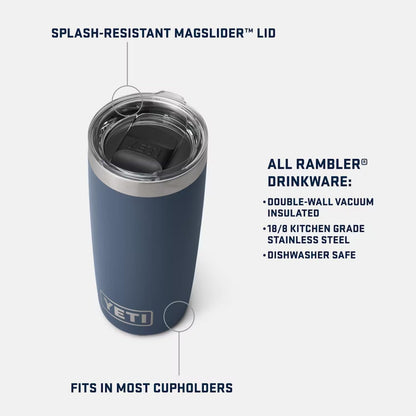 YETI Rambler 10 oz Tumbler, Stainless Steel, Vacuum Insulated with MagSlider Lid, White
