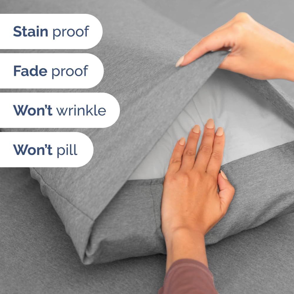 Extra Deep Queen Sheet Set - 6 Piece Breathable & Cooling Sheets - Hotel Luxury Bed Sheets Set - Easy & Secure Fit - Soft, Wrinkle Free & Comfy Sheets Set - White Sheet Set w/Extra Deep Pockets