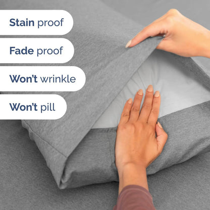 Extra Deep Queen Sheet Set - 6 Piece Breathable & Cooling Sheets - Hotel Luxury Bed Sheets Set - Easy & Secure Fit - Soft, Wrinkle Free & Comfy Sheets Set - White Sheet Set w/Extra Deep Pockets