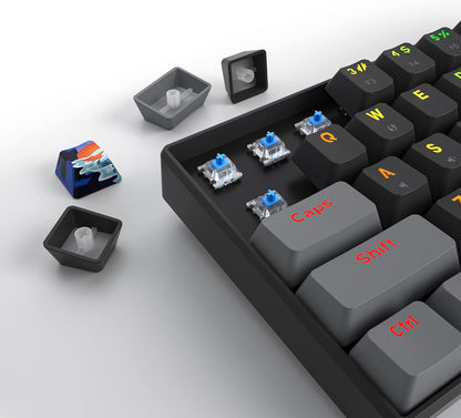 Owpkeenthy Full Size Green Mechanical Gaming Keyboard with Number Pad, Wired 100% Office NKRO Keyboard RGB Backlit 104 Keys with Red Switch for PC Gamer (104 Matcha)