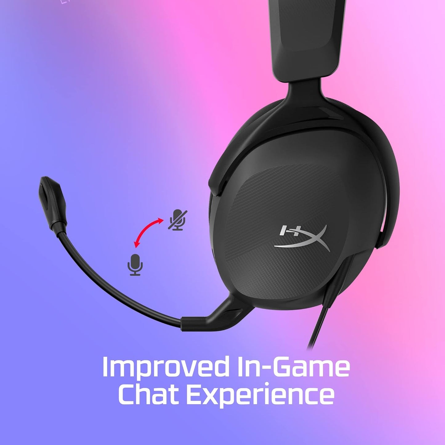 HyperX Cloud Stinger 2 Core – PC Gaming Headset, Lightweight Over-Ear Headset with mic, Swivel-to-Mute mic Function, DTS Headphone:X Spatial Audio, 40mm Drivers,Black