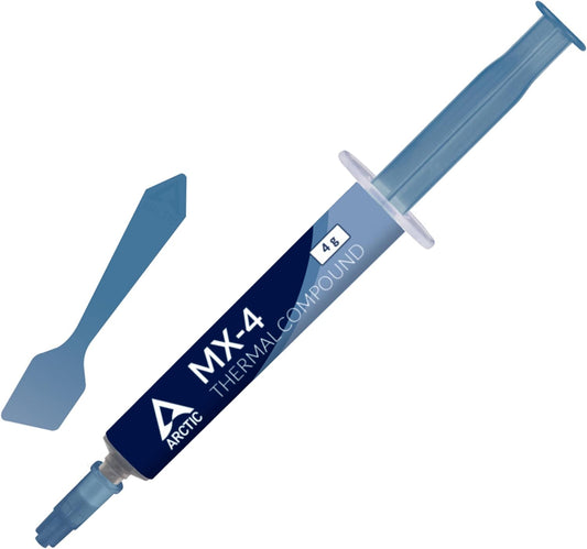 ARCTIC MX-4 (incl. Spatula, 4 g) - Premium Performance Thermal Paste for All Processors (CPU, GPU - PC, PS4, Xbox), Very high Thermal Conductivity, Long Durability, Safe Application, Non-Conductive