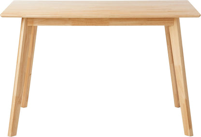 Amazon Basics FSC Certified Solid Wood Kitchen Rectangular Dining Table, Natural Wood, 74.93 cm D x 119.89 cm W x 74.93 cm H