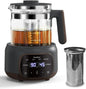 Feekaa 1.3L Electric Kettle,Glass Teapot with Removable Infuser,Black | Tea Maker,Health Pot,Bouilloire électrique,Time & Temperature Control,72H Keep Warm,for Boil Water,Tea,Coffee,Milk Warming