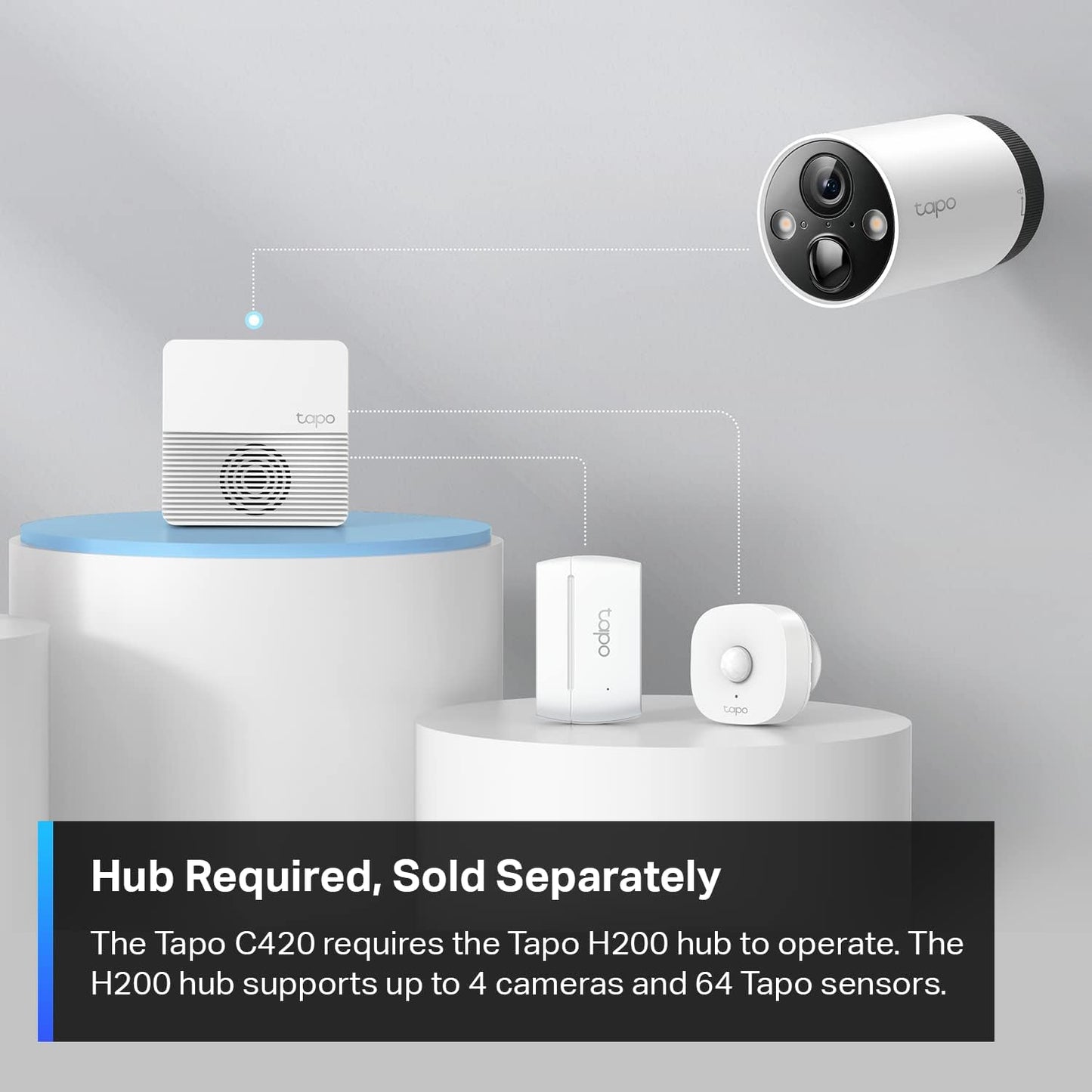 TP-Link Tapo 2K Indoor Home Security WiFi Camera, Up to 30ft Night Vision, Privacy Mode, Sound & Light Alarm, Up to 512 GB microSD Card Slot, Two-Way Audio, Works w/Alexa and Google (Tapo C110)