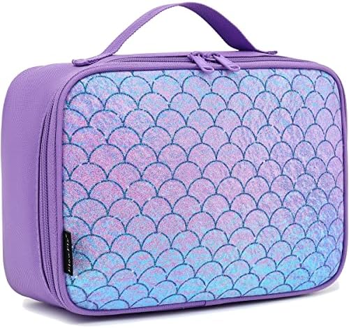 FlowFly Kids Lunch Box Insulated Soft Bag Mini Cooler Back to School Thermal Meal Tote Kit for Girls, Boys, Black