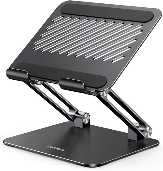 UGREEN Tablet Stand Holder for Desk, Aluminum Desktop Dock Adjustable Foldable Riser Compatible with iPad Pro 12.9, 9.7, 10.5, iPad Air, iPad mini, Surface Pro, Galaxy Tab, Black