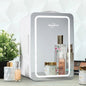 Koolatron 6 Litre Compact Cosmetics Mini Fridge with LED Lighted Dimmable Makeup Mirror