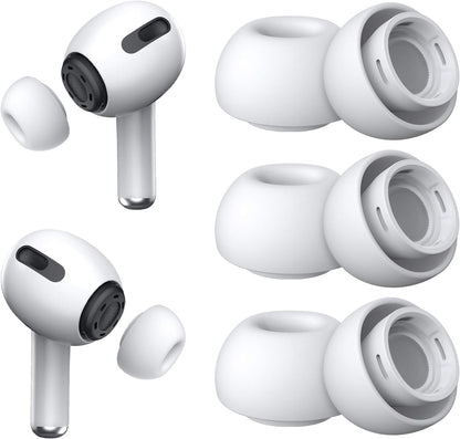 YUWAKAYI [3 Pairs] Replacement Ear Tips for AirPods Pro & Pro 2nd Gen with Noise Reduction Holes, Silicone Ear Tips with Portable Storage Box & Fit in Charging Case (S/M/L)