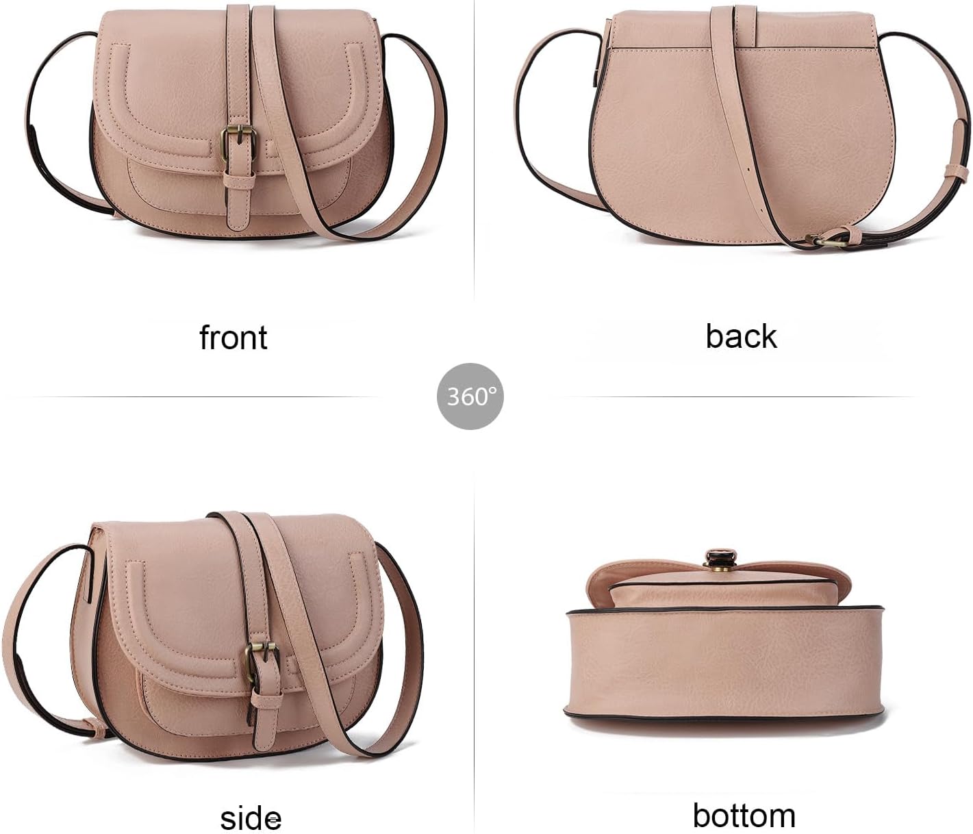Crossbody Bags for Women Small Over the Shoulder Saddle Purses and Boho Cross body Handbags,Vegan Leather