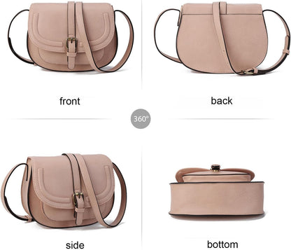 Crossbody Bags for Women Small Over the Shoulder Saddle Purses and Boho Cross body Handbags,Vegan Leather