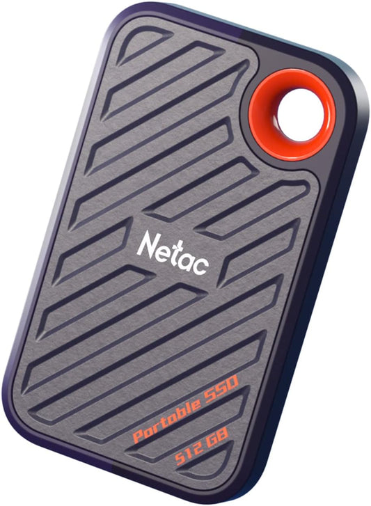 Netac 512GB Extreme Portable SSD External Solid State Drives Up to 2000MB/s Read 1700MB/s Write Speed, USB 3.2 Gen.2 Business Travel Essential, ZX20