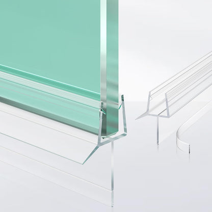 AquivaCoast 2-Pack Shower Door Bottom Seal (1/4" X 36") Clear Glass Shower Door Seal Strip - Stop Shower Leaks