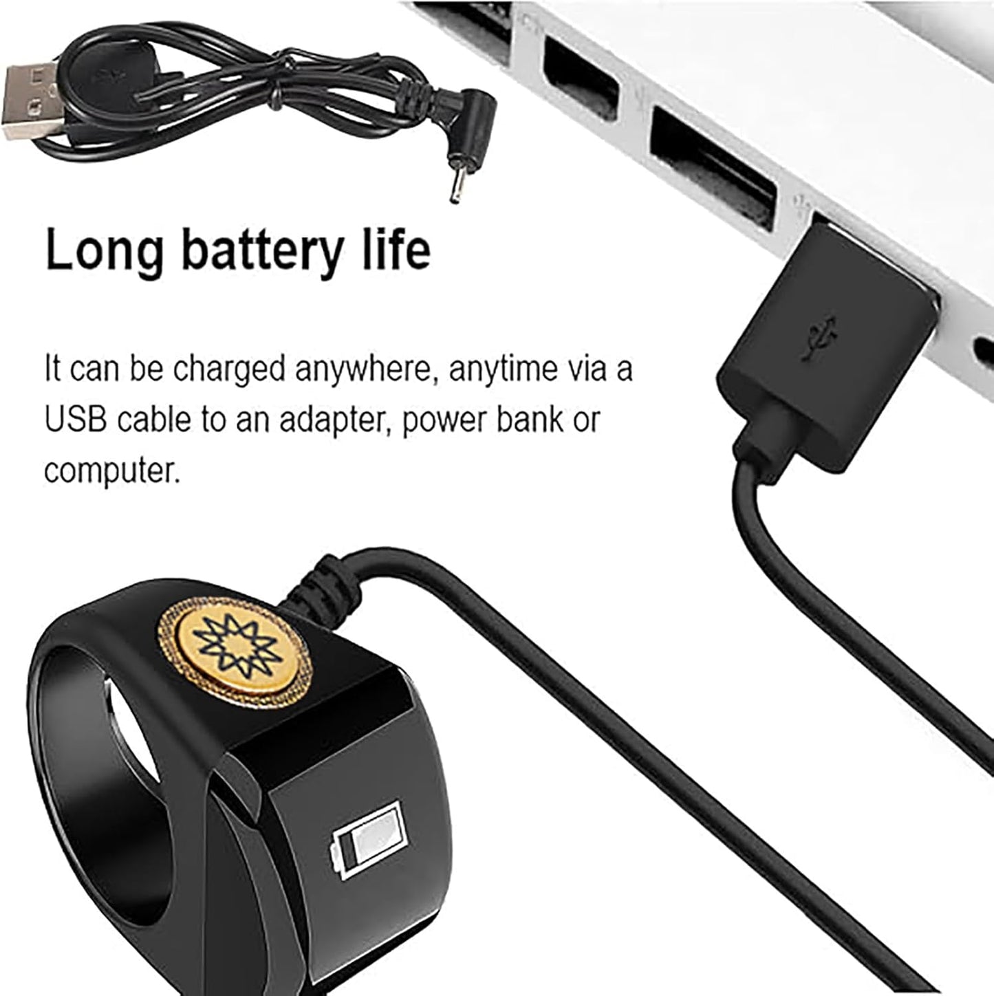 Yuentoen Smart Tasbih Ring, Muslim Digital Ring with 0.49in Display,Tasbih Tally Clicker Finger Counter,Prayer Time Vibration Remind, Counter Prayer Reminder (Color:Black, Size:22mm)