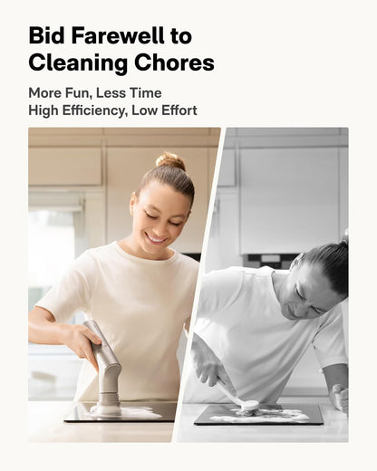 Electric Spin Scrubber for Kitchen and Bathroom | IPX7 Waterproof Power Scrubber | Cordless Rechargeable Cleaning Brush | Tile Sink and Shower Scrubber | Multi-Purpose Dish and Surface Cleaner - PuriLite